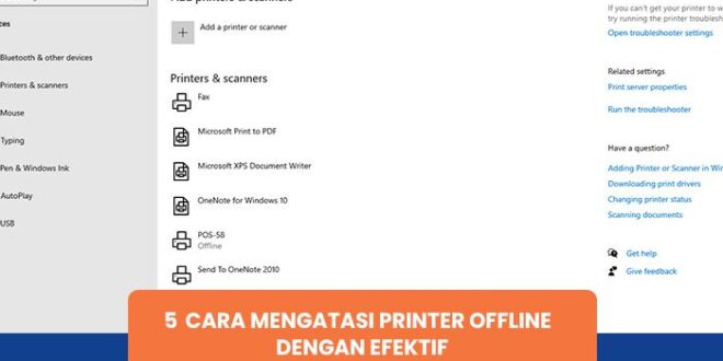 cara mengatasi printer offline