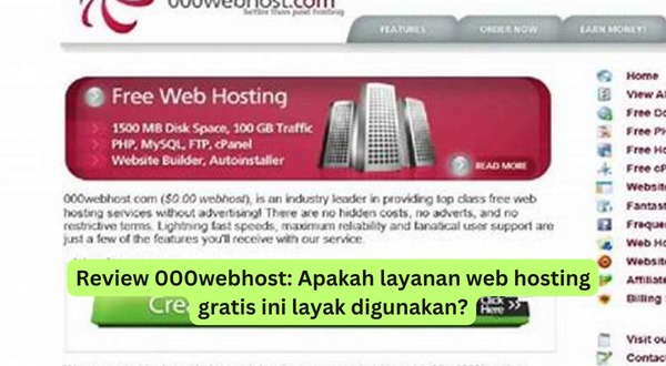 Review 000webhost Apakah layanan web hosting gratis ini layak digunakan